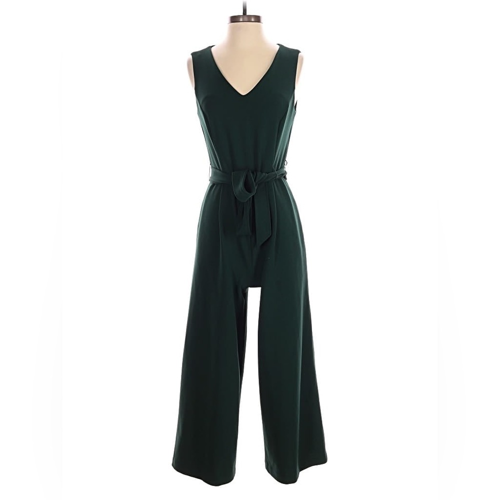 Calvin Klein Women’s Green Jumpsuit Wide-Leg, Elegant Dressy One-Piece Size 16 - Picture 2 of 6